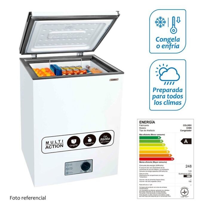 CONGELADORA COLDEX BLANCO CH-05