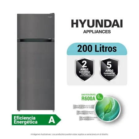 Refrigeradora Hyundai 200 L Gris