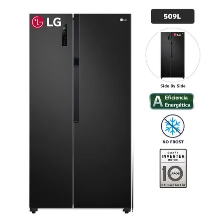 Refrigeradora GS51MPD 509L Multi Air Flow Side By Side Negro LG