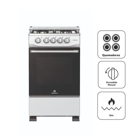 Cocina de Pie a Gas INDURAMA 4 Quemadores Fontana Gris